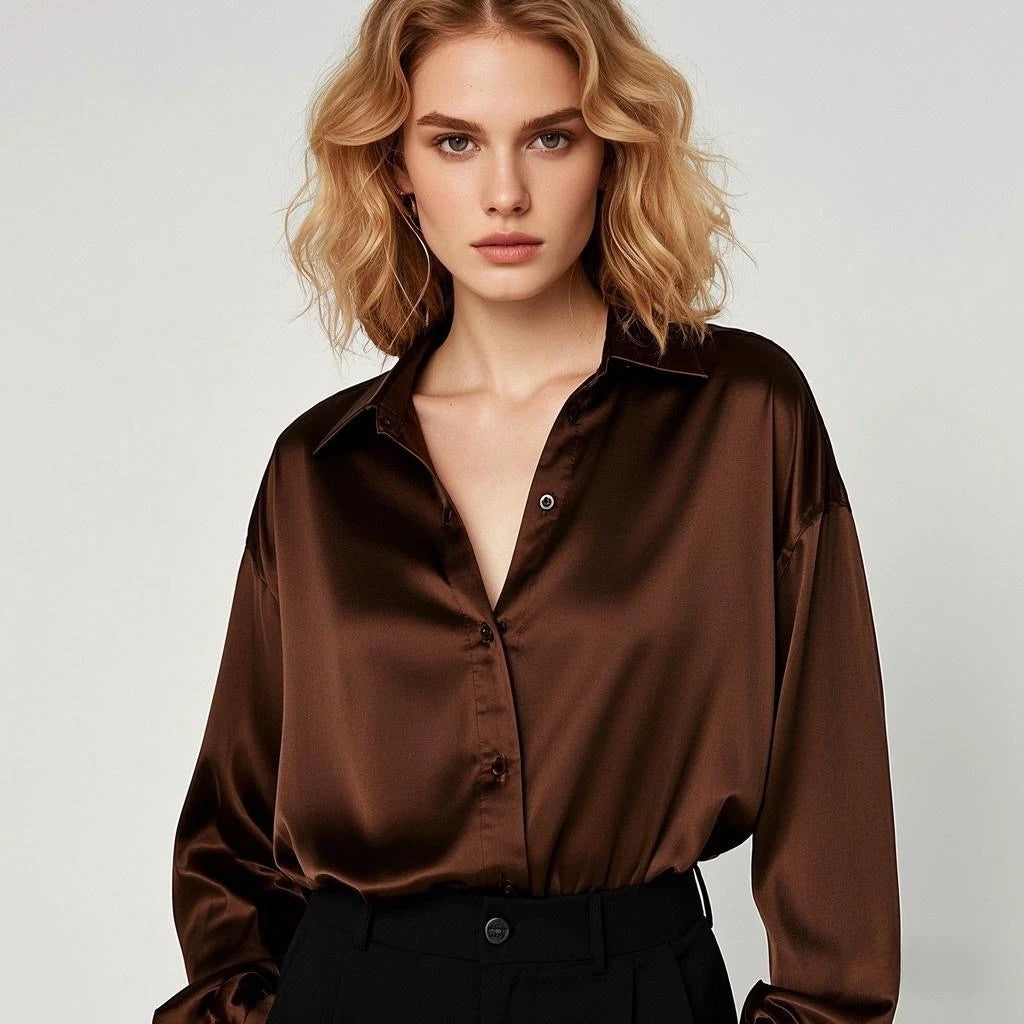 Women's Collared Long Sleeve Shirt