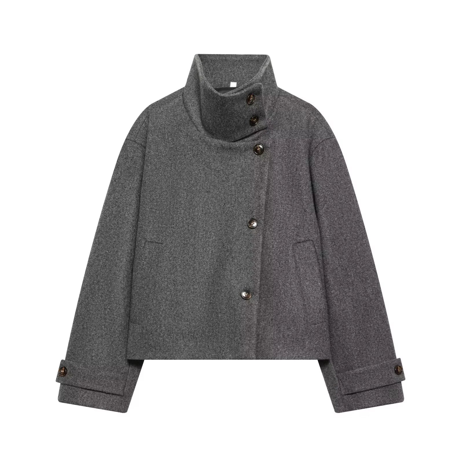 Women's Long-Sleeve Button-Front Coat