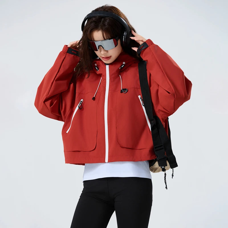 Unisex Waterproof Oil-Resistant Hiking Jacket for Camping