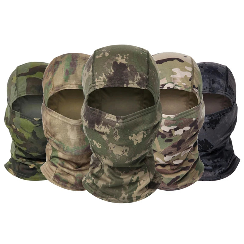 Full Face Balaclava Hood with Solid and Camouflage Options