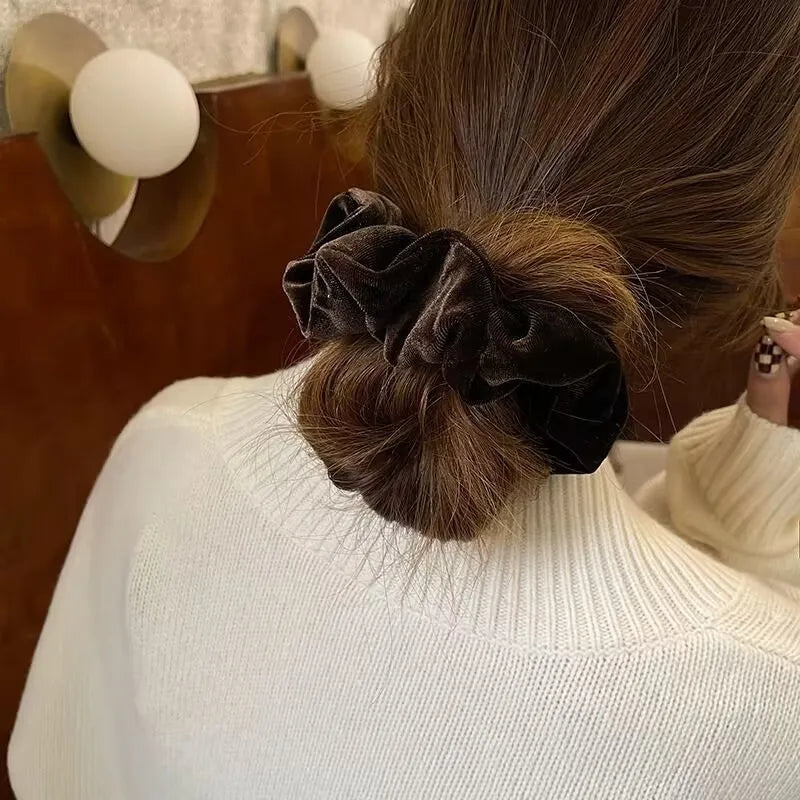Fabric Scrunchie Elastic Hair Band for Ponytail and Bun Styling