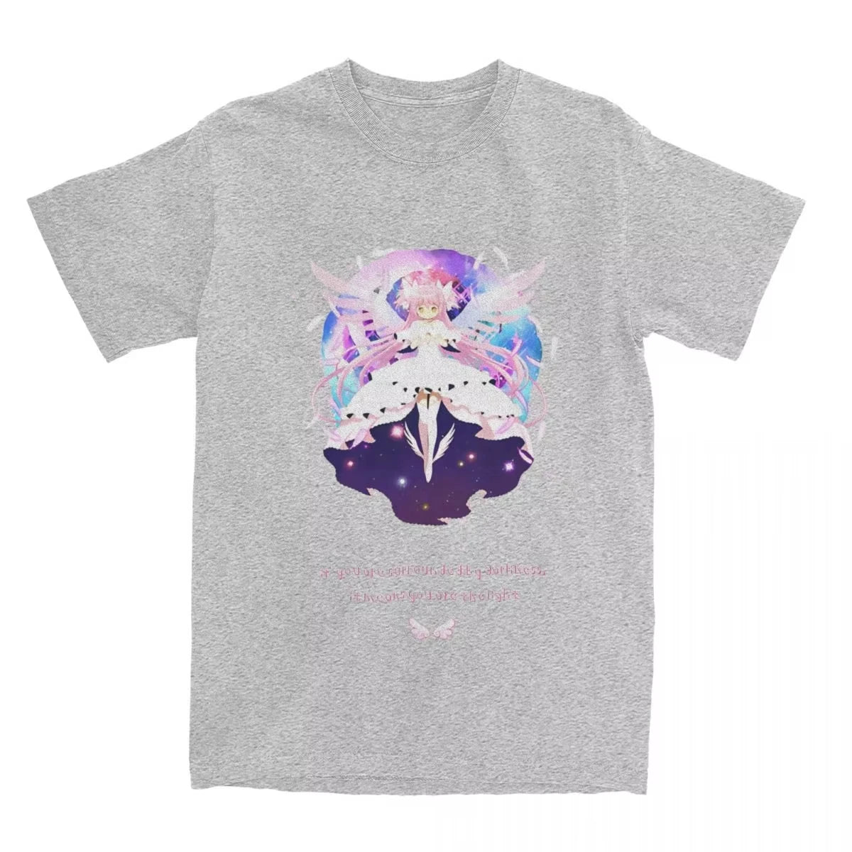 Vintage Madoka Magica Anime Print T-Shirt Soft Breathable Casual Comfortable Pure Cotton Unisex Tops
