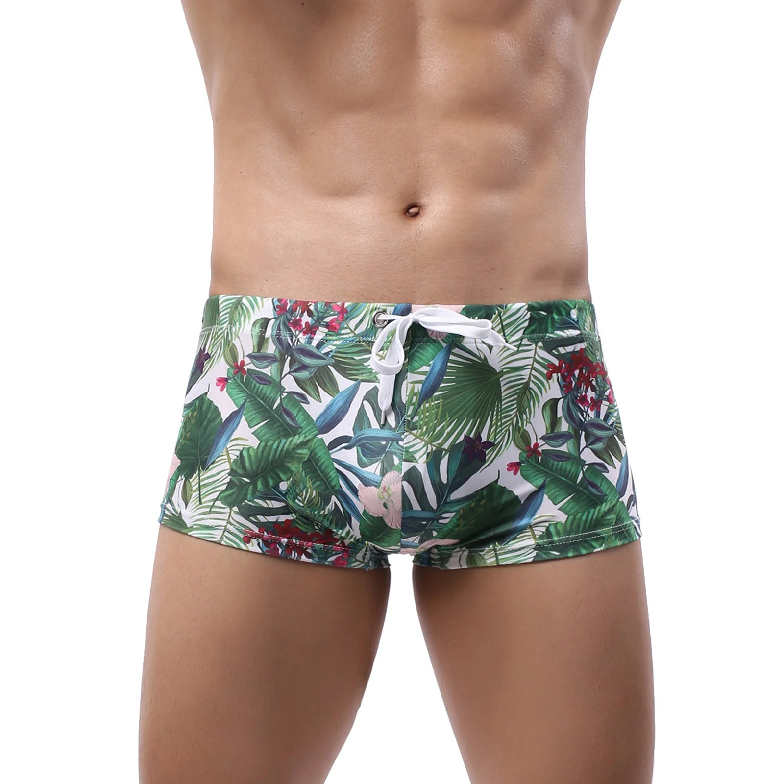 Men's Swimsuit Bottoms in Low-Waist Swimming Style for Beach and Pool Wear