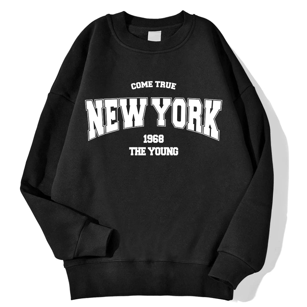 Letter Graphic Long Sleeve Pullover Casual Sweatshirt for Layering