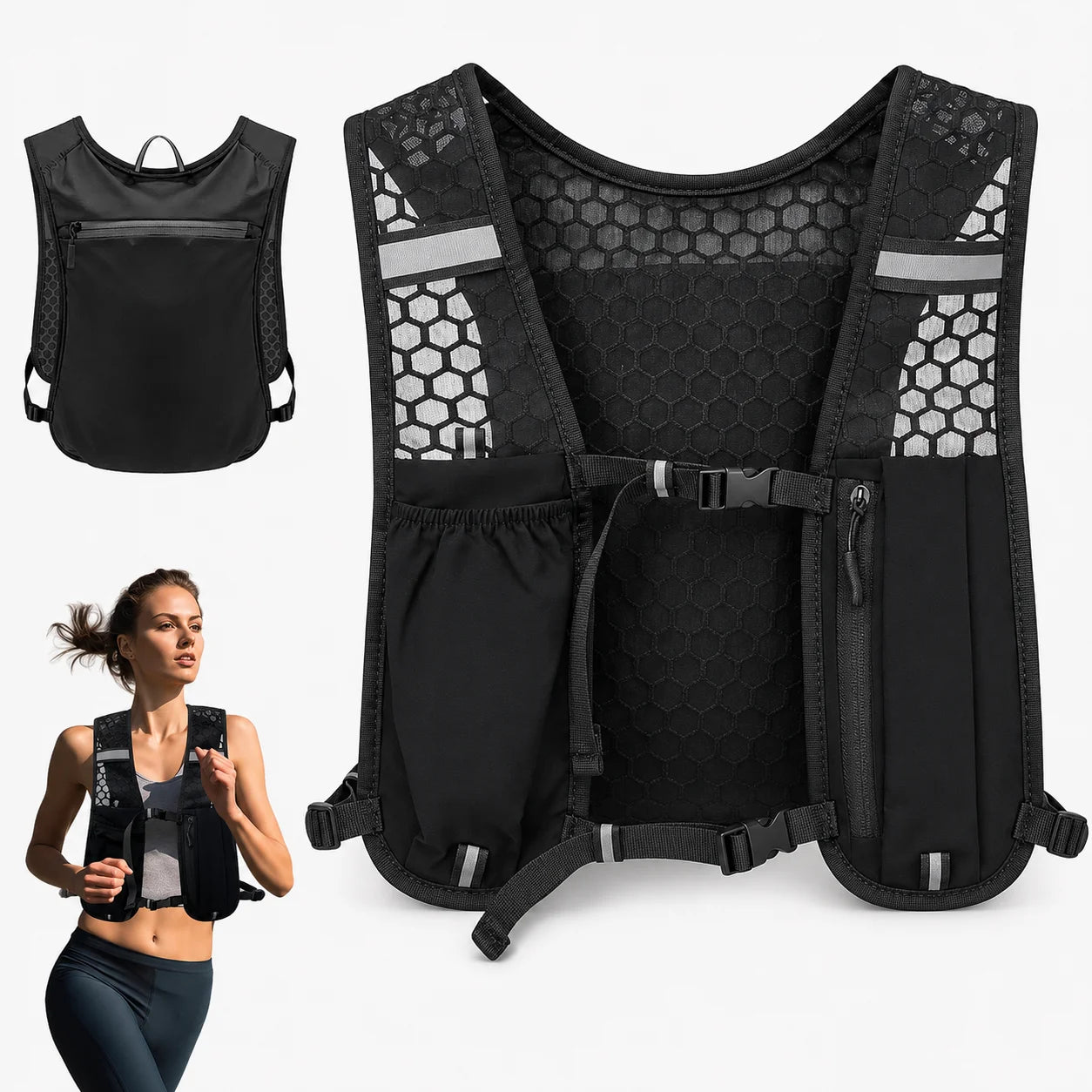 Running Hydration Storage Chest Strap Backpack For Workout Outfits