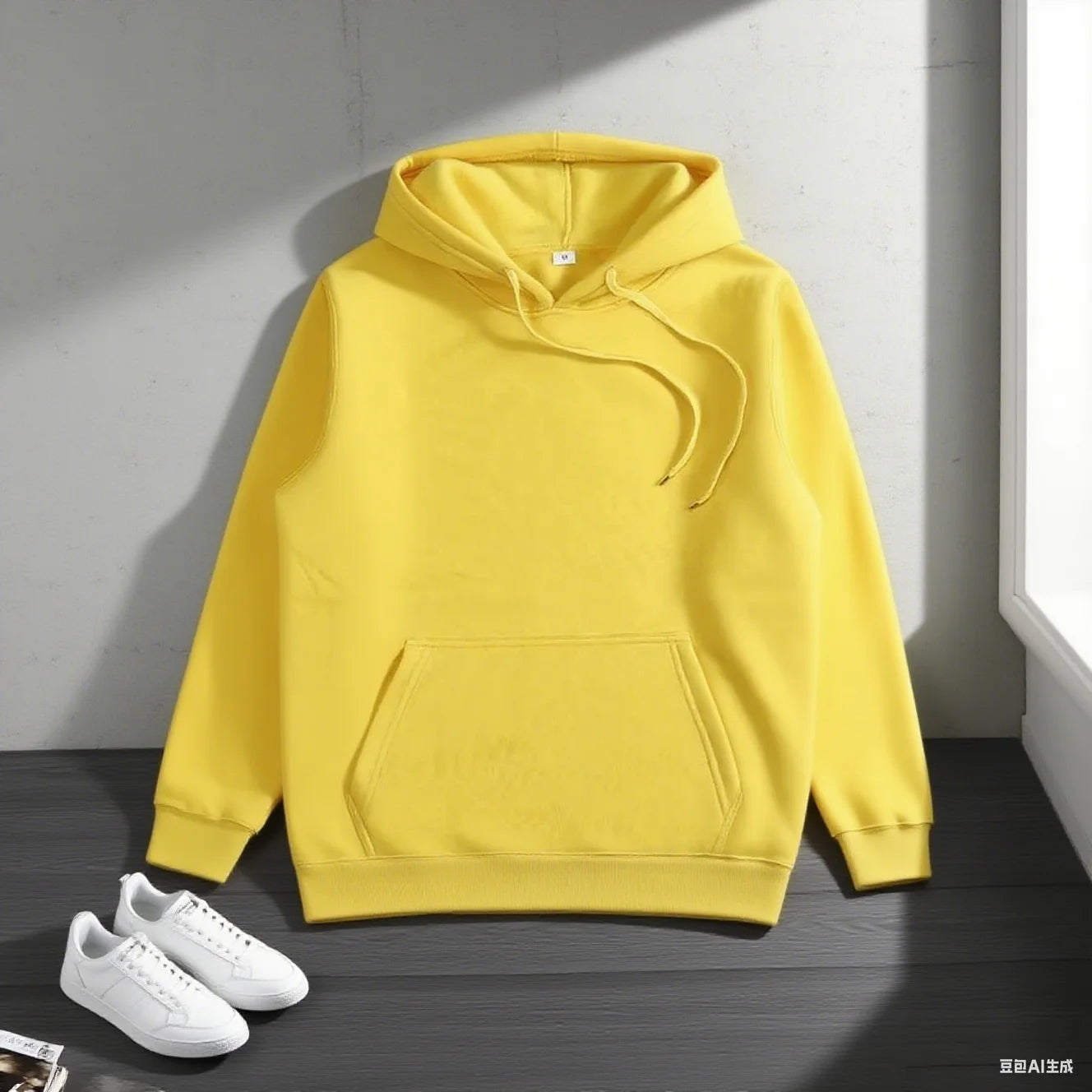 Long Sleeve Casual Hooded Sweatshirt with Relaxed Streetwear Styling