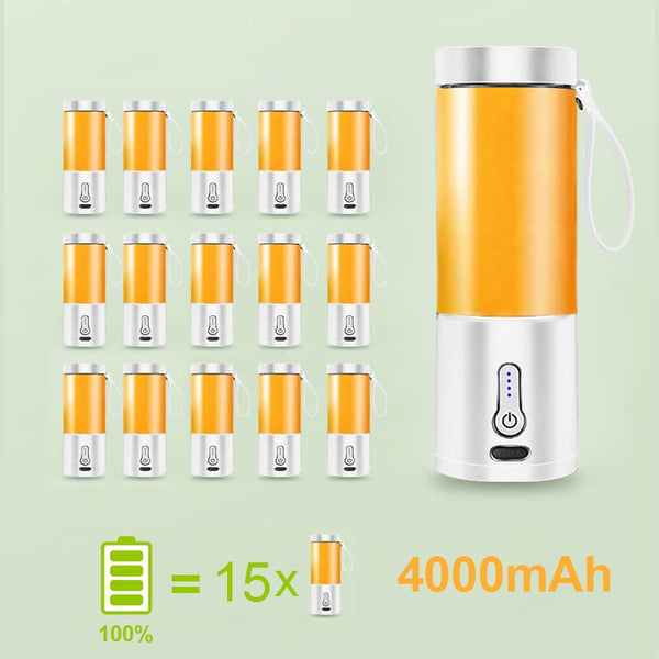 530ML Electric Juicer Portable Smoothie Blender USB Rechargeable Food Processor Fruit Mixer Machine Mini Juicer Blender Cup