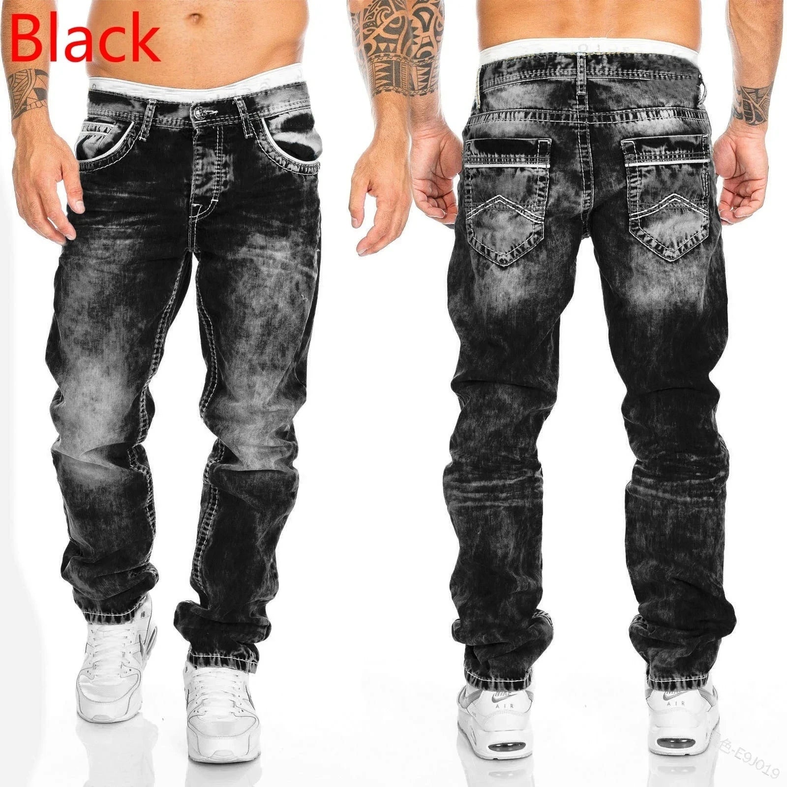 Men's Straight Leg Denim Jeans for Casual Everyday Wear