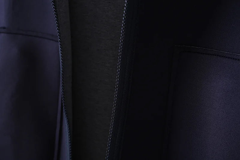 Mid Length Waistcoat Sleeveless Jackets Two Sided Wearing Contrasting Color Hooded Air Cotton Drape Vest For Women