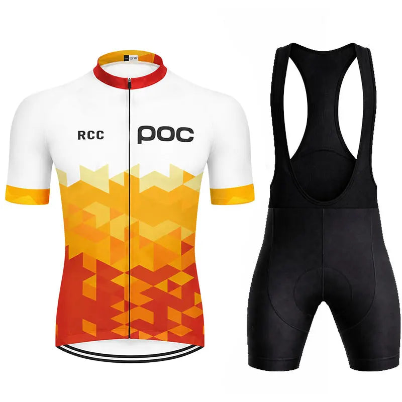 Men's Short Sleeve Cycling Jersey Set for Summer Road Bike Riding