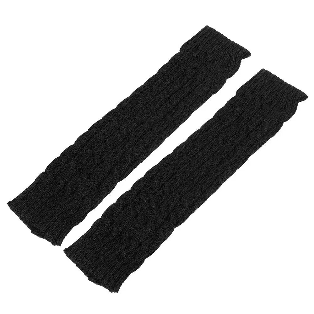 Cable Knit Calf Leg Warmers with Solid Color Choices