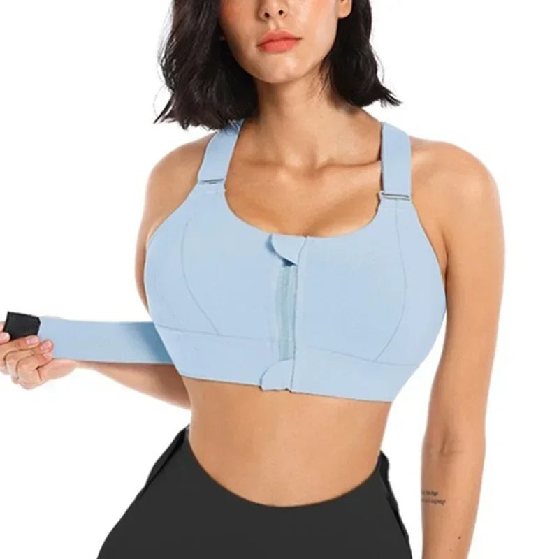 Women's Zip-Front Sports Bra