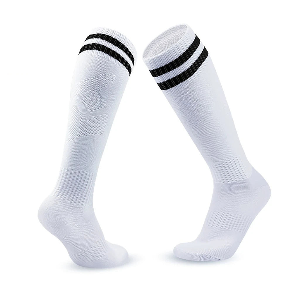 Striped Cuff Football Socks with Adult and Child Size Options