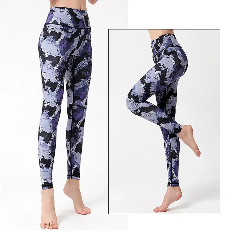 Women's Printed High-Waist Workout Leggings