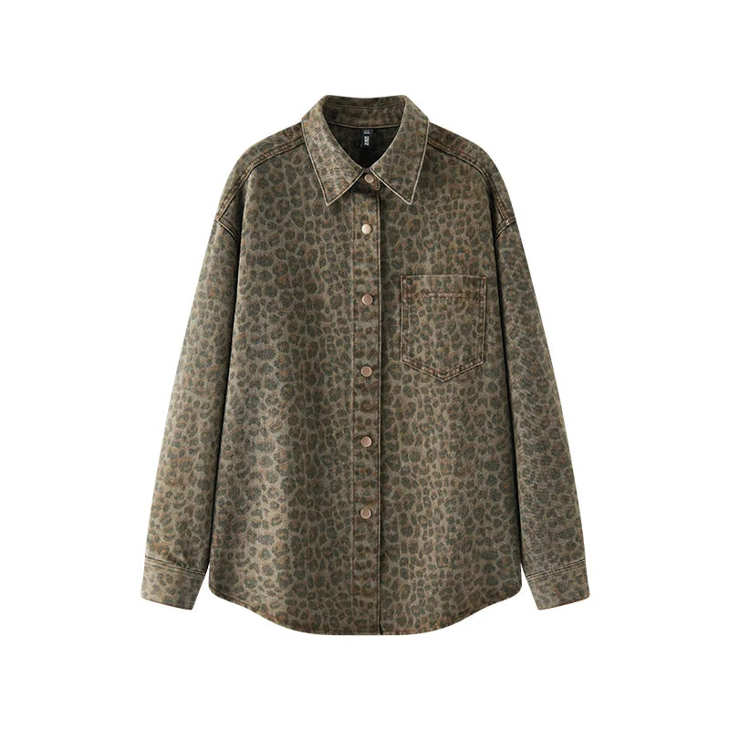 Women's Checked Relaxed Long Sleeve Button Front Overshirt