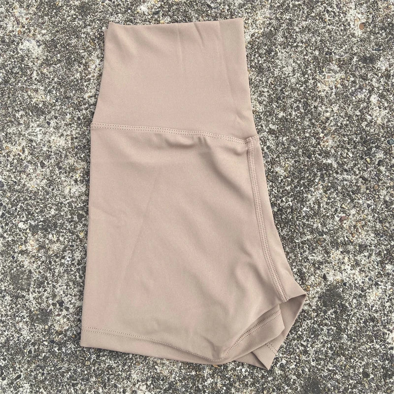 Women's High Waist Nylon Blend Biker Shorts with Colour Options