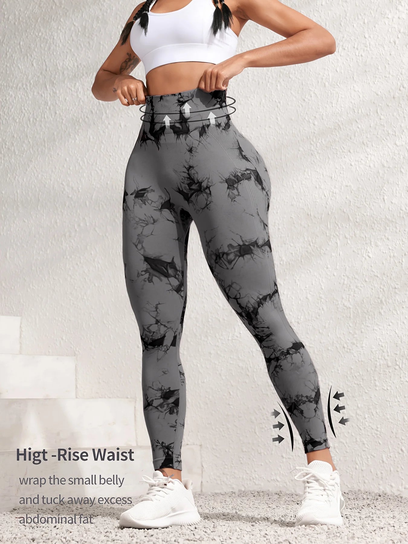 Women's Tie Dye Capri Leggings For Workout Outfits