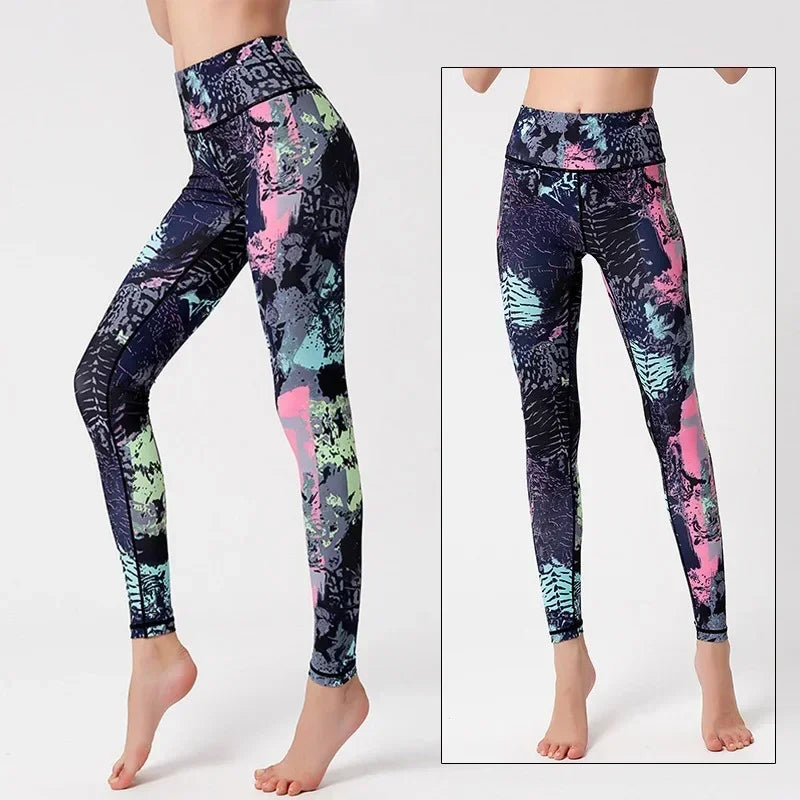 Women's Printed High-Waist Workout Leggings