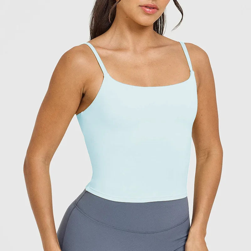 Women's Thin Strap Scoop Neck Tank Top