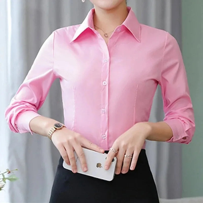 Women's Collared Long Sleeve Shirt