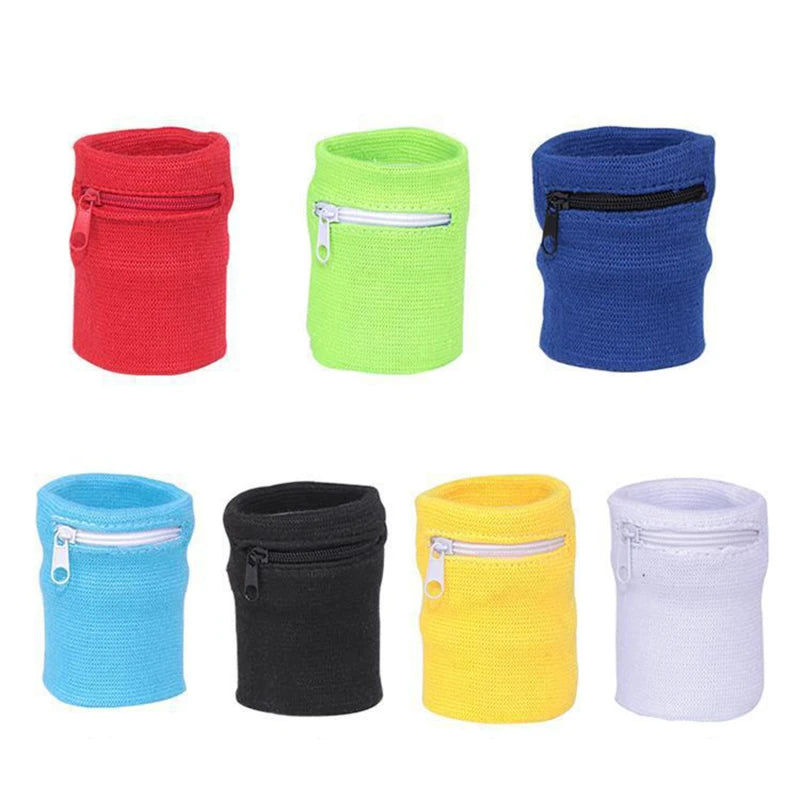 Zippered Wrist Pouch Wallet with Soft Band Shape