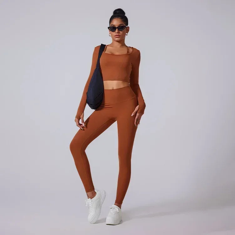 Women's Zip-Front Yoga Workout Set