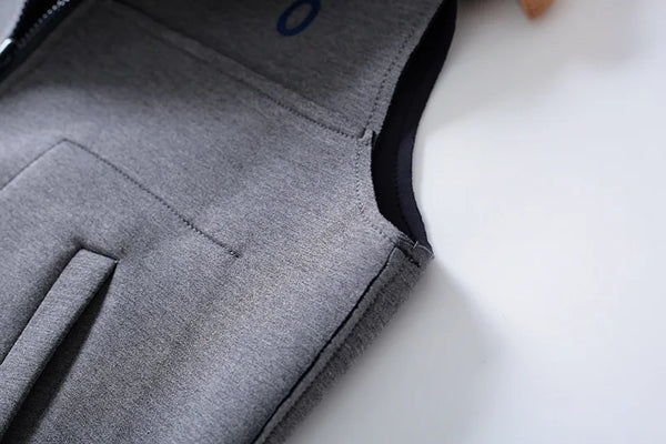 Mid Length Waistcoat Sleeveless Jackets Two Sided Wearing Contrasting Color Hooded Air Cotton Drape Vest For Women