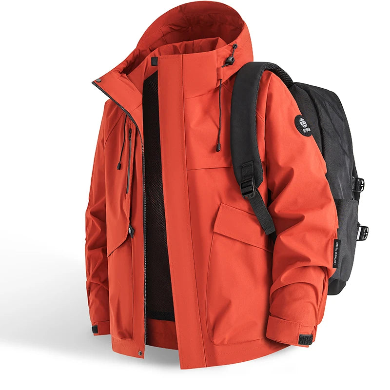 Hooded Zip-Front Hiking Jacket