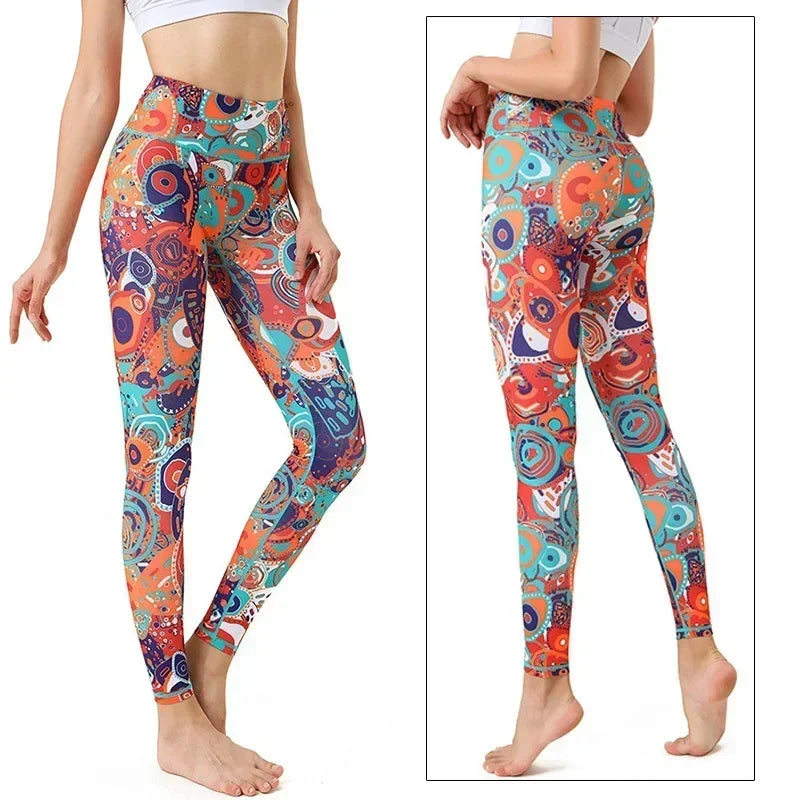 Women's Printed High-Waist Workout Leggings