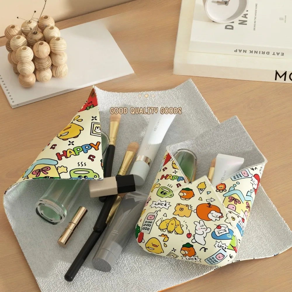 Reusable Folding Cosmetic Bag Wrap Around Pouch Photographic Equipment Accessories Camera Protective Cover 2 Size