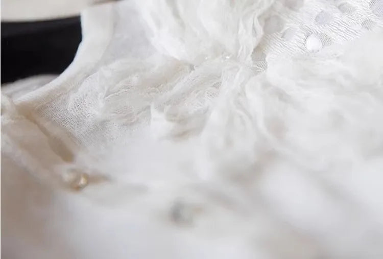 Knitted sunscreen cardigan female short heavy industry flower Korean version loose ice silk thin coat female