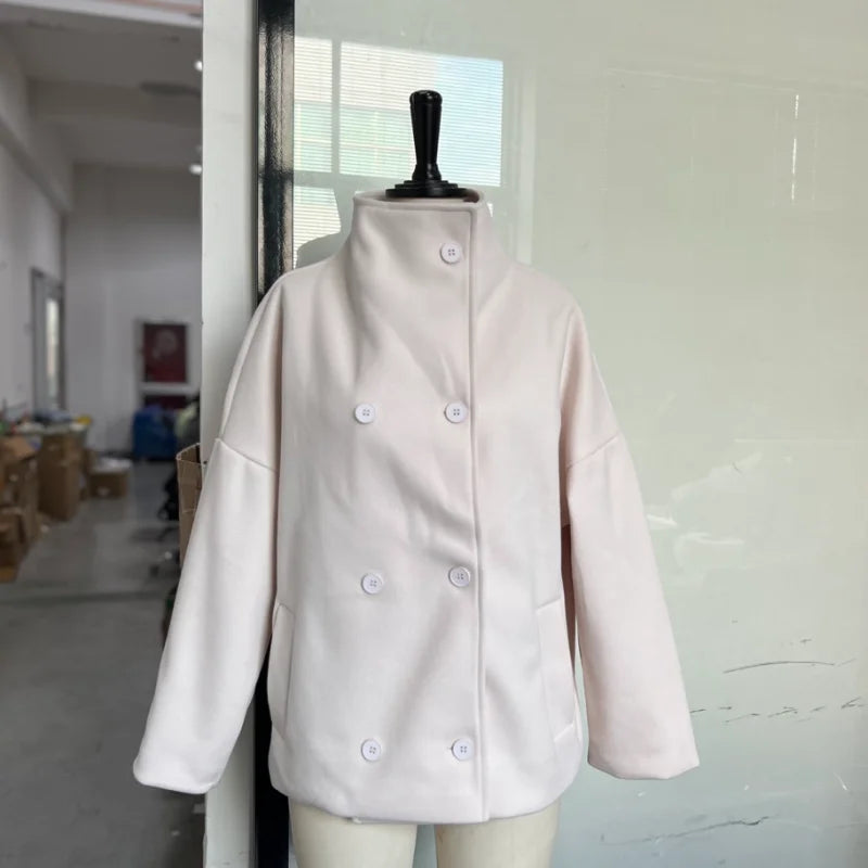 Women's Stand-Collar Button-Front Jacket