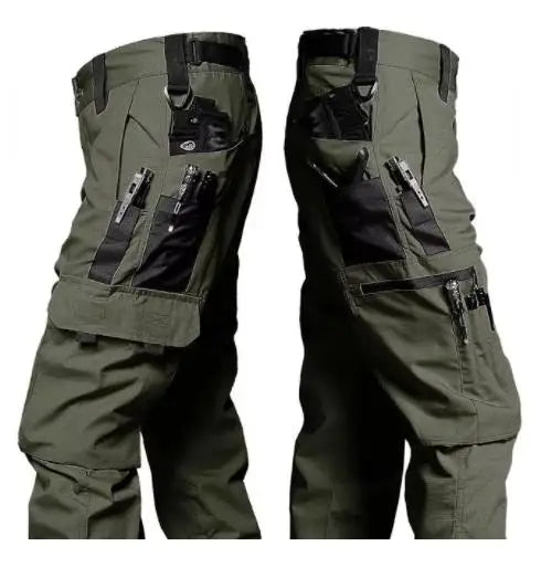 Men's Multi Pocket Zip Fly Casual Cargo Pants