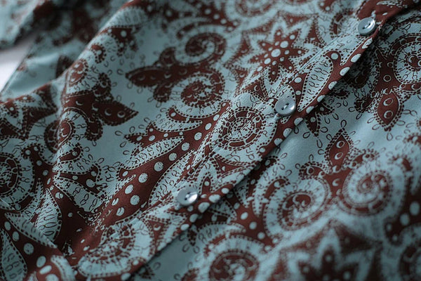 Summer Dress Woman Trendy Elegant Vintage Turn Down Collar Over Knee Single Breast Drop Large Swing Flower Female Dresses