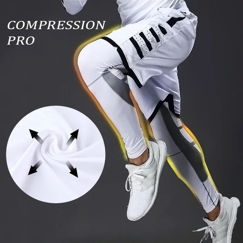 Men's Fitted Training Leggings for Gym and Running