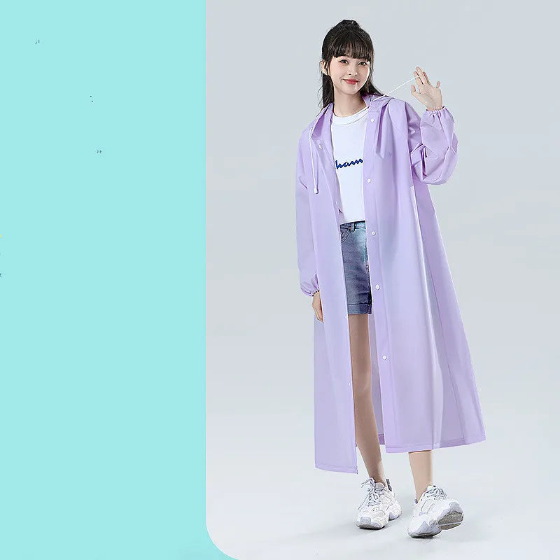 Long Hooded Front Opening Jacket for Layering over Outfits