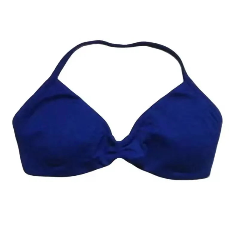 Women's Ruched Halter Neck Sports Bra