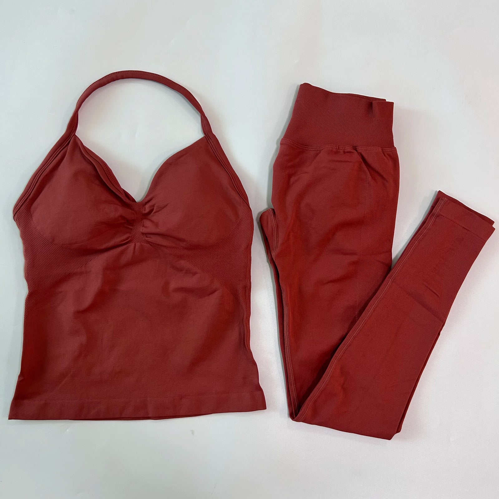 Women's Thin Strap Tank And Leggings Yoga Set