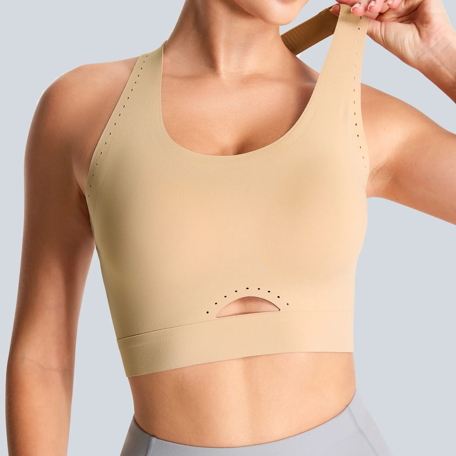 Women's Cross Back Cutout Sports Bra