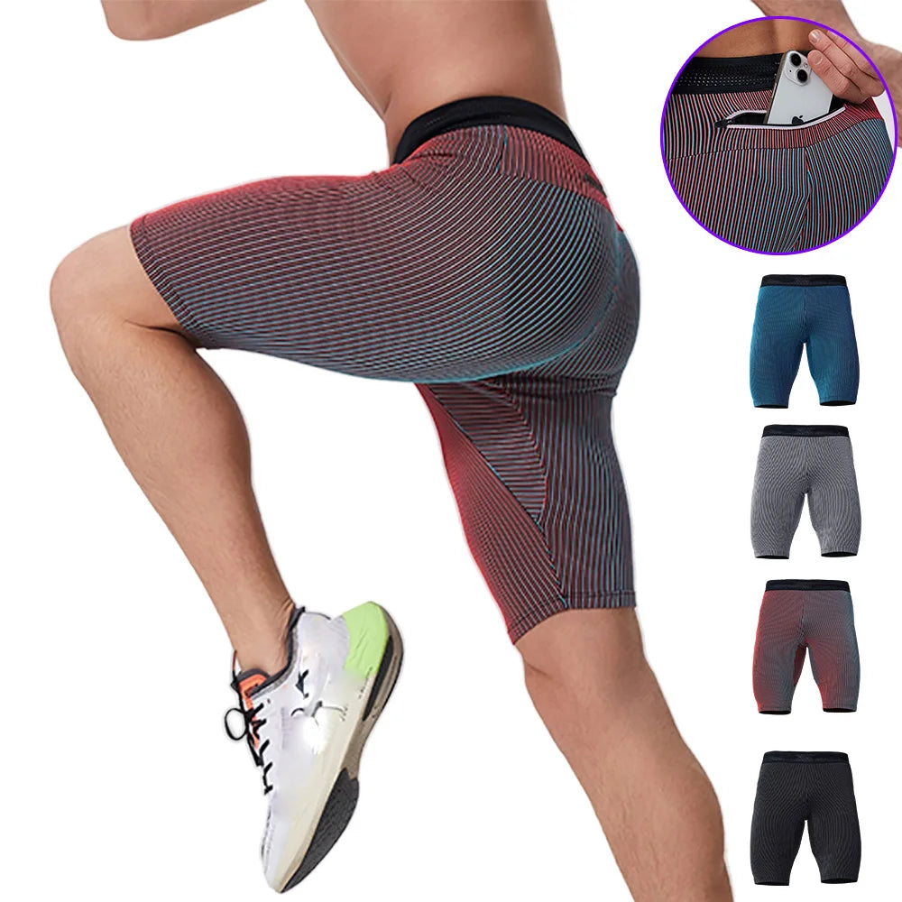 Men's Fitted Training Shorts for Gym and Running