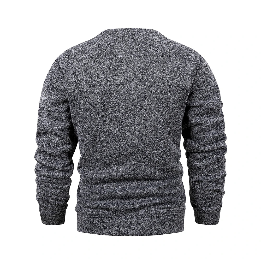 Men's Plain Crew Neck Long Sleeve Knit Sweater