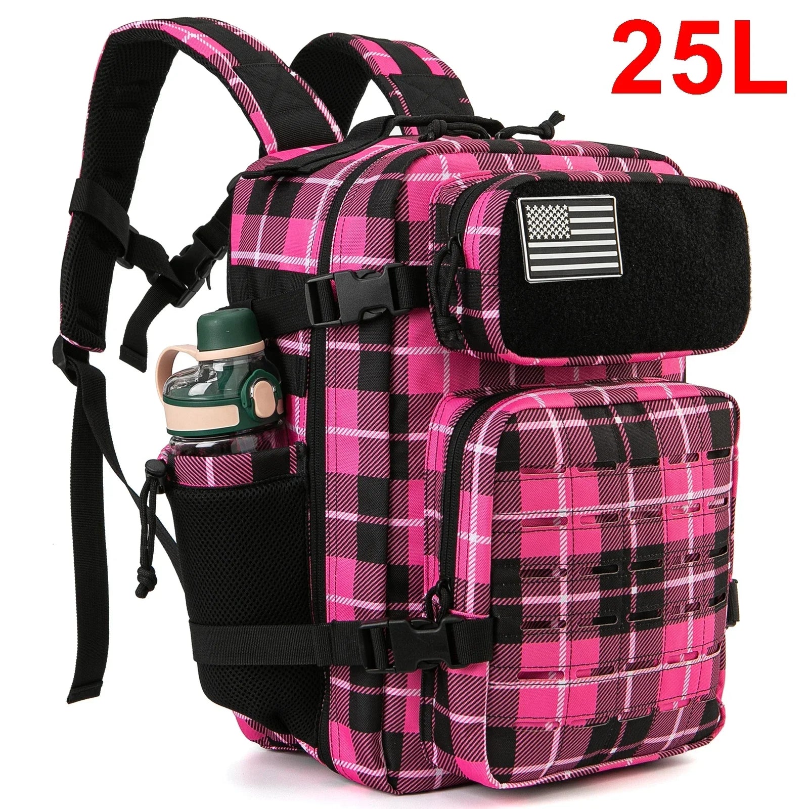Tactical Backpack with Front Webbing and Separate Size-Labelled Colour Options