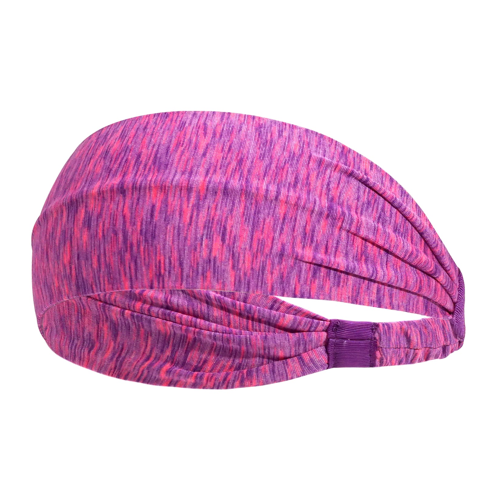 Elastic Sports Headband with Wide Fabric Band for Hair Control