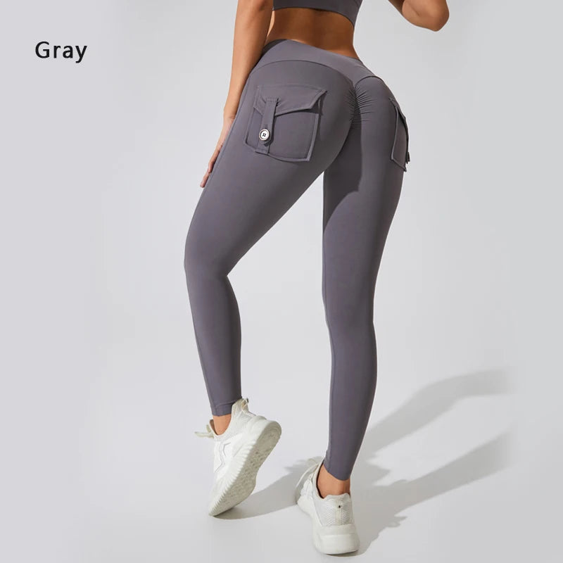 Women's Back Pocket Full Length Leggings For Workout Outfits