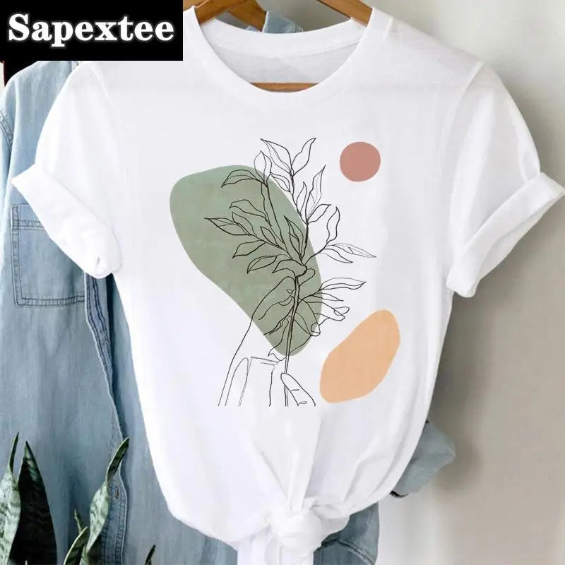 Women's Nature Graphic Modal Short-Sleeve Crewneck T-Shirt