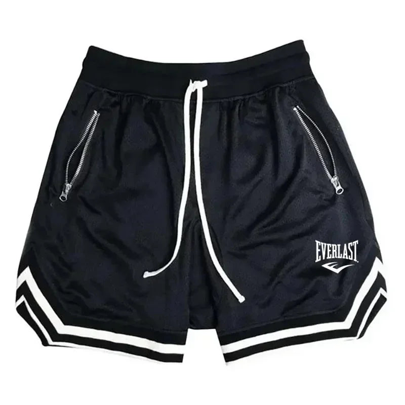 Elastic Waist Loose Fit Graphic Basketball Sports Shorts