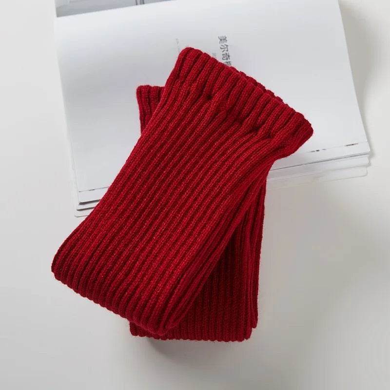Long Ribbed Dance Leg Warmers with Stirrup Foot Shape