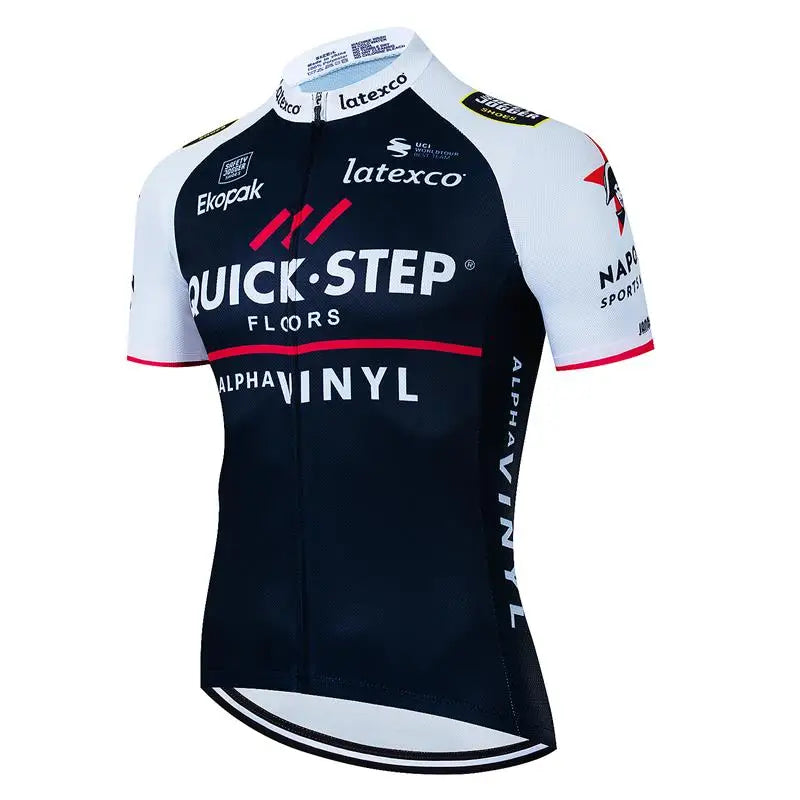 Short Sleeve Zip-Front Cycling Jersey with Pockets for Spring and Summer