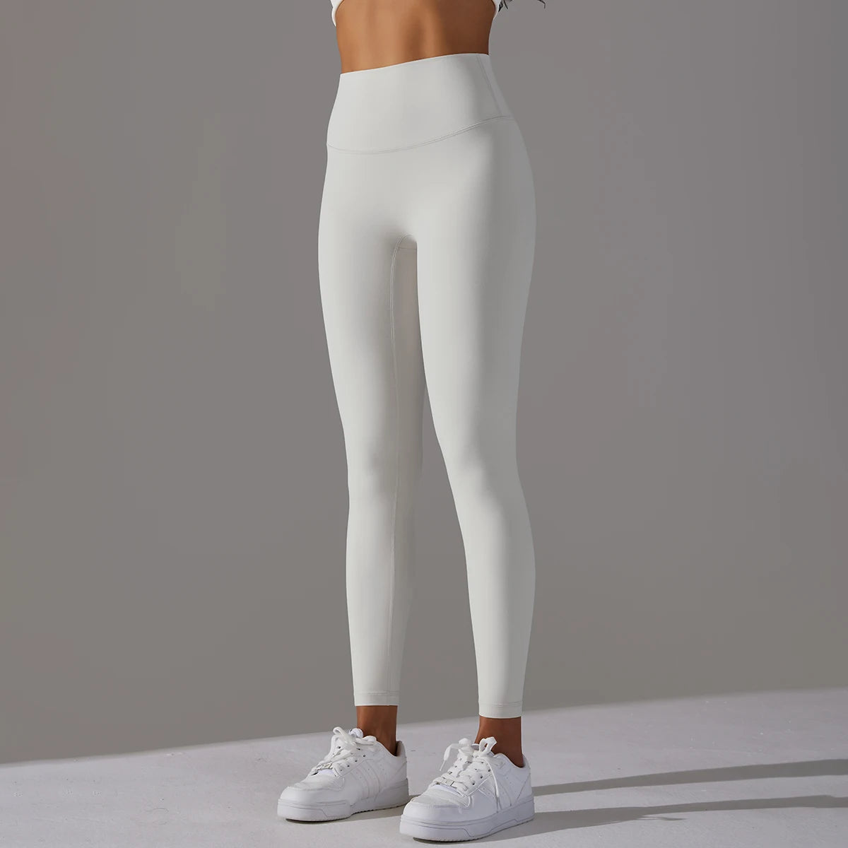 Women's High-Waist Nylon-Spandex Stretch Ankle-Length Yoga Leggings