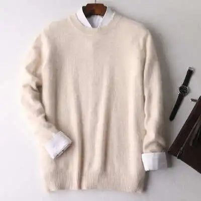 Men's Plain Long Sleeve Knit Sweater